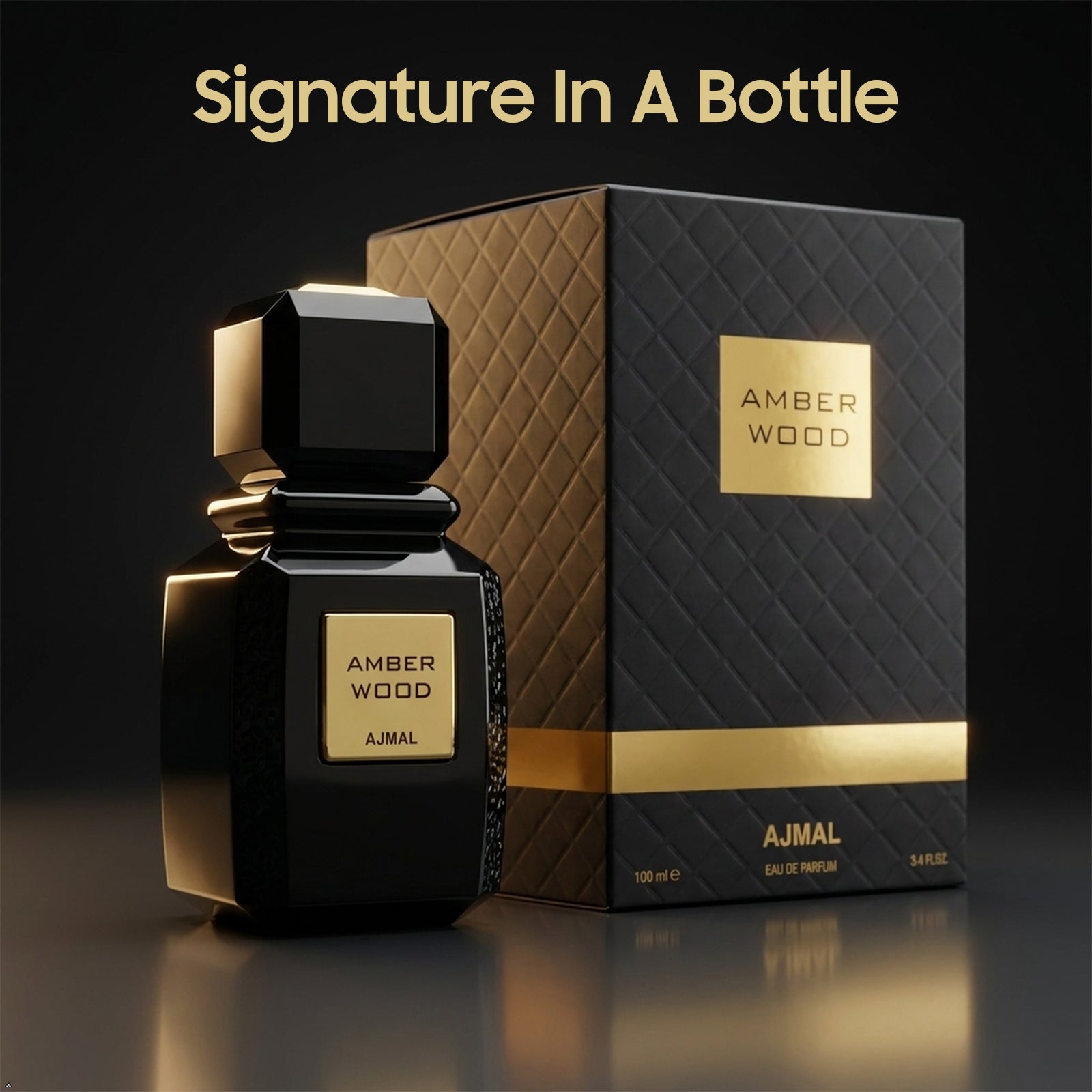 Amber Wood Eau De Parfum, 3.4 Fl Oz / 100 ML For Men & Women